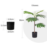 SOGA 2X 60cm Artificial Natural Green Split-Leaf Philodendron Tree Fake Tropical Indoor Plant Home APLANTMBS606X2