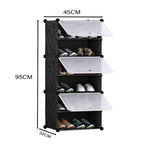 SOGA 6 Tier Shoe Rack Organizer Sneaker Footwear Storage Stackable Stand Cabinet Portable Wardrobe SHOEBOX106