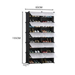 SOGA 10 Tier 2 Column Shoe Rack Organizer Sneaker Footwear Storage Stackable Stand Cabinet Portable SHOEBOX210