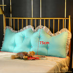 SOGA 2X 180cm Light Blue Princess Bed Pillow Headboard Backrest Bedside Tatami Sofa Cushion with PILLOWSLK180LIGHTBLUEX2