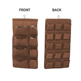 SOGA 2X Coffee Double Sided Hanging Storage Bag Underwear Bra Socks Mesh Pocket Hanger Home SBOX26COFX2