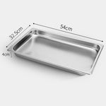 SOGA 4X Gastronorm GN Pan Full Size 1/1 GN Pan 4cm Deep Stainless Steel Tray GASTRONORMPANS5402X4A