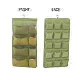 SOGA 2X Green Double Sided Hanging Storage Bag Underwear Bra Socks Mesh Pocket Hanger Home Organiser SBOX26GRNX2