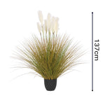 SOGA 4X 137cm Artificial Indoor Potted Reed Bulrush Grass Tree Fake Plant Simulation Decorative APLANTFH621X4