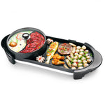 SOGA 2 in 1 Electric Non-Stick BBQ Teppanyaki Grill Plate Steamboat Hotpot 2-8 Person STEAMBOATHOTPOTANDGRILLYUANYANG