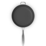 SOGA Stainless Steel Fry Pan 34cm Frying Pan Induction FryPan Non Stick Interior FRYPANNS287534CM