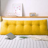 SOGA 100cm Yellow Triangular Wedge Bed Pillow Headboard Backrest Bedside Tatami Cushion Home Decor PILLOW3111