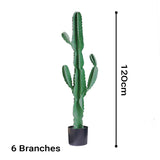 SOGA 120cm Green Artificial Indoor Cactus Tree Fake Plant Simulation Decorative 6 Heads APLANTFH1206