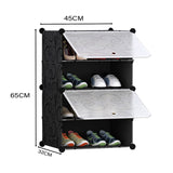 SOGA 4 Tier Shoe Rack Organizer Sneaker Footwear Storage Stackable Stand Cabinet Portable Wardrobe SHOEBOX104