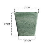 SOGA 27cm Green Grey Square Resin Plant Flower Pot in Cement Pattern Planter Cachepot for Indoor FPOTH2764