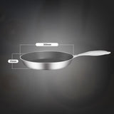 SOGA Stainless Steel Fry Pan 30cm Frying Pan Induction FryPan Non Stick Interior FRYPANNS287330CM