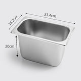 SOGA 6X Gastronorm GN Pan Full Size 1/3 GN Pan 20cm Deep Stainless Steel Tray GASTRONORMPANS5444X6