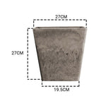 SOGA 27cm Sand Grey Square Resin Plant Flower Pot in Cement Pattern Planter Cachepot for Indoor Home FPOTH2766