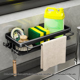 SOGA 2X 34cm Kitchen Sink Storage Organiser Space Saving Adhesive Shelf Rack TAN1019X2