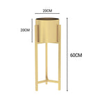 SOGA 4X 60cm Gold Metal Plant Stand with Flower Pot Holder Corner Shelving Rack Indoor Display FPOTH62GLDX4