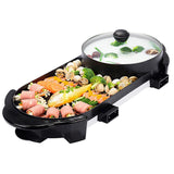 SOGA 2 in 1 Electric Non-Stick BBQ Teppanyaki Grill Plate Steamboat Hotpot 2-8 Person STEAMBOATHOTPOTANDGRILLLONG