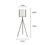 SOGA 70cm Tripod Flower Pot Plant Stand with White Flowerpot Holder Rack Indoor Display FPOTH70WHT