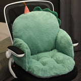 SOGA 2X Green Dino Shape Cushion Soft Leaning Bedside Pad Sedentary Plushie Pillow Home Decor SCUSHION093X2