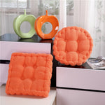 SOGA 2X Orange Square Cushion Soft Leaning Plush Backrest Throw Seat Pillow Home Office Decor SQUARECU86X2