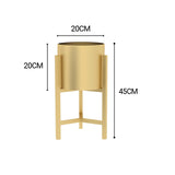 SOGA 2X 45CM Gold Metal Plant Stand with Flower Pot Holder Corner Shelving Rack Indoor Display FPOTH47GLDX2