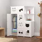 SOGA 10 Cubes White Portable Wardrobe Divide-Grid Modular Storage Organiser Foldable Closet with WROBE3520