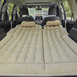 SOGA Beige Inflatable Car Boot Mattress Portable Camping Air Bed Travel Sleeping Essentials CARMAT015