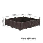 SOGA 80cm Raised Planter Box Vegetable Herb Flower Outdoor Plastic Plants Garden Bed PLANTBOX4C