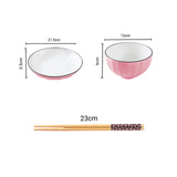 SOGA Pink Japanese Style Ceramic Dinnerware Crockery Soup Bowl Plate Server Kitchen Home Decor Set BOWLG119