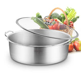 SOGA Stainless Steel 28cm Casserole With Lid Induction Cookware CASSEROLESS422628CM