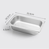 SOGA 6X Gastronorm GN Pan Full Size 1/3 GN Pan 6.5 cm Deep Stainless Steel Tray GASTRONORMPANS5415X6A