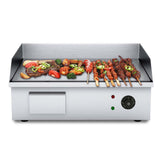 SOGA Electric Stainless Steel Flat Griddle Grill BBQ Hot Plate 2200W 56*48*23cm GRIDDLE818-10