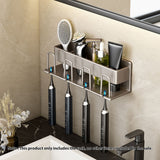 SOGA 27cm Wall-Mounted Bathroom Storage Organiser Space Saving Adhesive Shelf Rack TAN1003