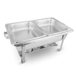 SOGA 4X 4.5L Dual Tray Stainless Steel Chafing Food Warmer Catering Dish CHAFINGDISH56302X4