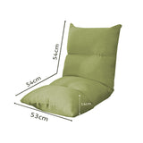 SOGA Lounge Floor Recliner Adjustable Lazy Sofa Bed Folding Game Chair Yellow Green LOUNGEFABRICYELLOW