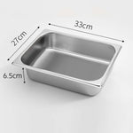 SOGA 6X Gastronorm GN Pan Full Size 1/2 GN Pan 6.5cm Deep Stainless Steel Tray GASTRONORMPANS5409X6