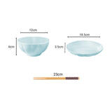 SOGA Light Blue Japanese Style Ceramic Dinnerware Crockery Soup Bowl Plate Server Kitchen Home Decor BOWLG437