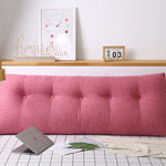 SOGA 2X 120cm Pink Triangular Wedge Bed Pillow Headboard Backrest Bedside Tatami Cushion Home Decor PILLOWFAB120REDX2