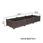 SOGA 120cm Raised Planter Box Vegetable Herb Flower Outdoor Plastic Plants Garden Bed PLANTBOX3A