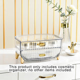 SOGA 2 Tier Transparent Multifunctional Countertop Cosmetic Storage Makeup Skincare Holder Jewelry BATHC121