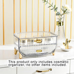 SOGA 2X 2 Tier Transparent Multifunctional Countertop Cosmetic Storage Makeup Skincare Holder BATHC121X2