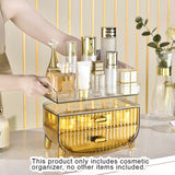 SOGA 2X 3 Tier Golden Yellow Multifunctional Countertop Cosmetic Storage Makeup Skincare Holder BATHC124X2