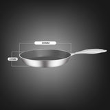 SOGA Stainless Steel Fry Pan 20cm Frying Pan Induction FryPan Non Stick Interior FRYPANNS286820CMA