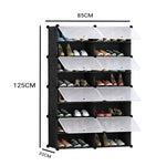 SOGA 8 Tier 2 Column Shoe Rack Organizer Sneaker Footwear Storage Stackable Stand Cabinet Portable SHOEBOX208