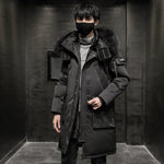 abbee Black XL Winter Fur Hooded Down Jacket Stylish Lightweight Quilted Warm Puffer Coat DJ-886B