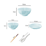 SOGA Light Blue Japanese Style Ceramic Dinnerware Crockery Soup Bowl Plate Server Kitchen Home Decor BOWLG435
