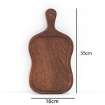 SOGA 18cm Brown Wooden Serving Tray Board Paddle with Handle Home Decor WODF603