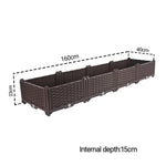 SOGA 160cm Raised Planter Box Vegetable Herb Flower Outdoor Plastic Plants Garden Bed PLANTBOX4A