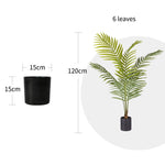 SOGA 2X 120cm Green Artificial Indoor Rogue Areca Palm Tree Fake Tropical Plant Home Office Decor APLANT1206SAX2