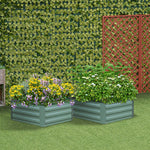 SOGA 2X 60cm Hexagon Shape Galvanised Raised Garden Bed Vegetable Herb Flower Outdoor Planter Box METALBGRE520X2