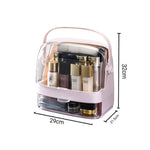 SOGA 2 Tier Pink Countertop Makeup Cosmetic Storage Organiser Skincare Holder Jewelry Storage Box BATHC102